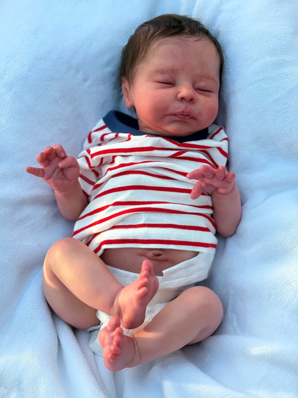 Christopher vinyl reborn baby boy doll Genesis heat set paints handcrafted newborn
