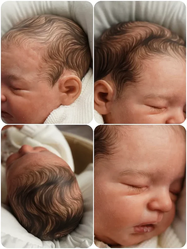 Noa lifelike newborn reborn doll matte finish detail