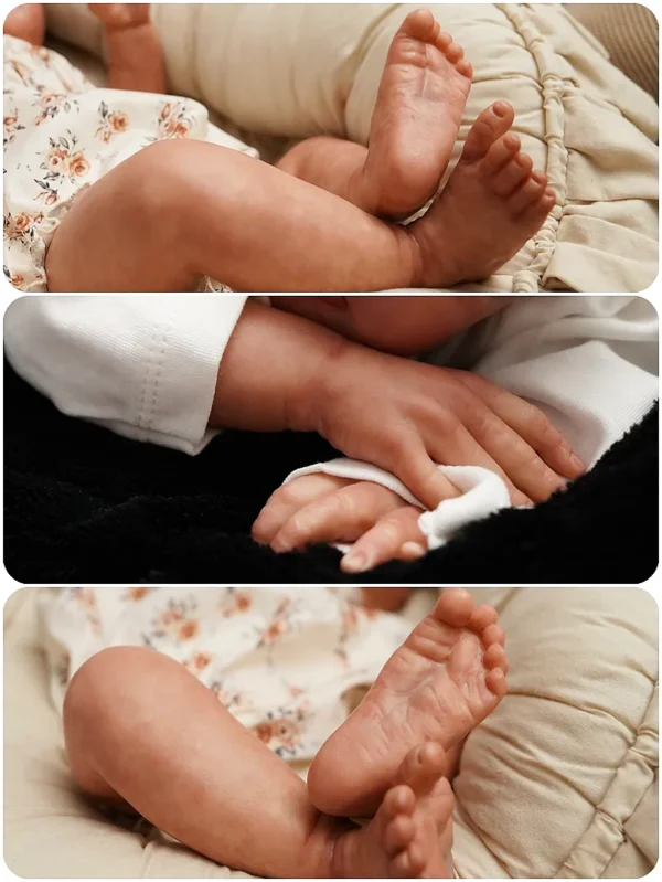 Noa realistic sleeping reborn baby doll close up