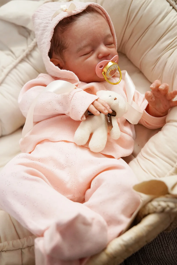 Noa vinyl reborn baby girl doll sleeping peaceful