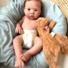 River Awake — Adorable Full Silicone Preemie Reborn Baby Boy Doll | 18" Open Eyes
