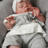 Ruby vinyl reborn baby doll lanugo fluff detail