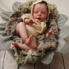 Ruby lifelike vinyl reborn baby doll full body view