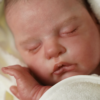 Ruby handcrafted reborn baby girl doll rooted eyelashes