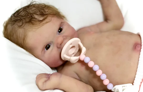 Scarlett lifelike silicone newborn reborn doll side profile
