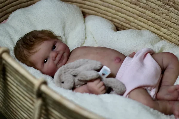 Scarlett realistic newborn silicone reborn doll close up
