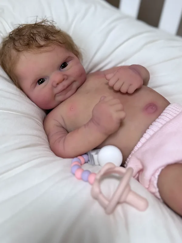 Scarlett realistic newborn silicone reborn doll close up