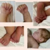 Scarlett silicone reborn baby doll fingernail detail