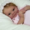 Scarlett realistic full silicone reborn baby doll face detail