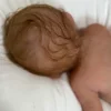 Scarlett silicone reborn baby girl doll hair details