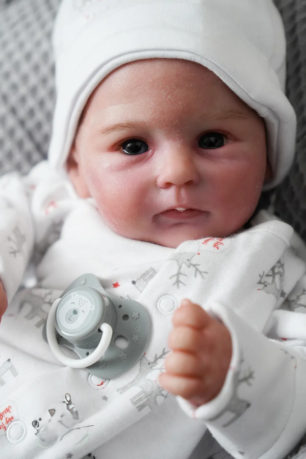 Candy vinyl reborn baby girl doll lifelike sweet expression handcrafted