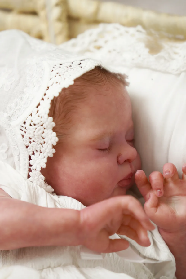 Esenia — Gorgeous Vinyl Reborn Baby Girl Doll | 19" Lifelike Weighted Newborn