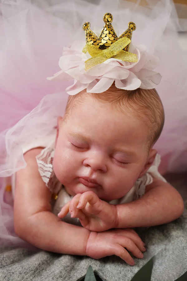 Esenia — Gorgeous Vinyl Reborn Baby Girl Doll | 19" Lifelike Weighted Newborn