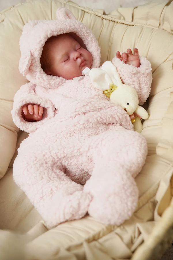 Esenia — Gorgeous Vinyl Reborn Baby Girl Doll | 19" Lifelike Weighted Newborn