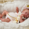 Esenia — Gorgeous Vinyl Reborn Baby Girl Doll | 19" Lifelike Weighted Newborn