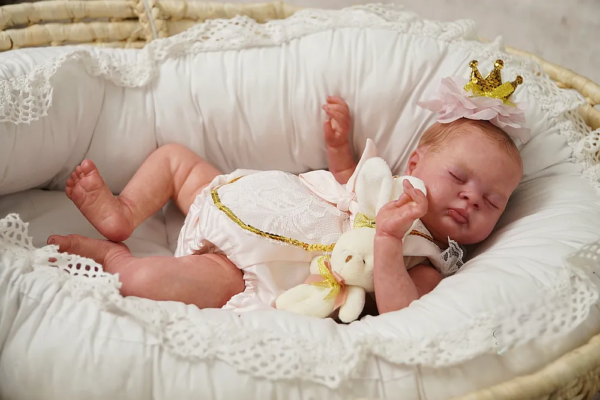 Esenia — Gorgeous Vinyl Reborn Baby Girl Doll | 19" Lifelike Weighted Newborn
