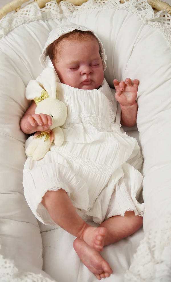 Esenia — Gorgeous Vinyl Reborn Baby Girl Doll | 19" Lifelike Weighted Newborn