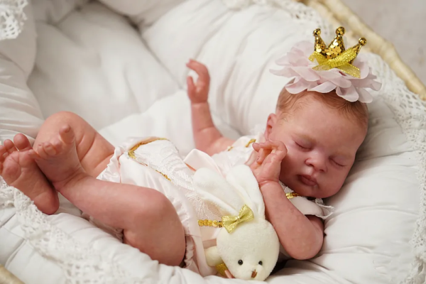 Esenia — Gorgeous Vinyl Reborn Baby Girl Doll | 19" Lifelike Weighted Newborn