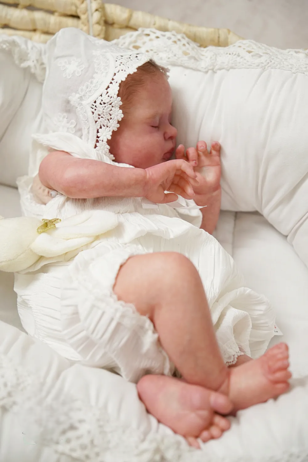 Esenia — Gorgeous Vinyl Reborn Baby Girl Doll | 19" Lifelike Weighted Newborn