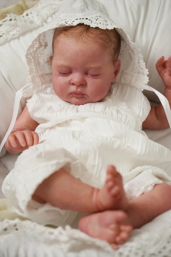 Esenia — Gorgeous Vinyl Reborn Baby Girl Doll | 19" Lifelike Weighted Newborn
