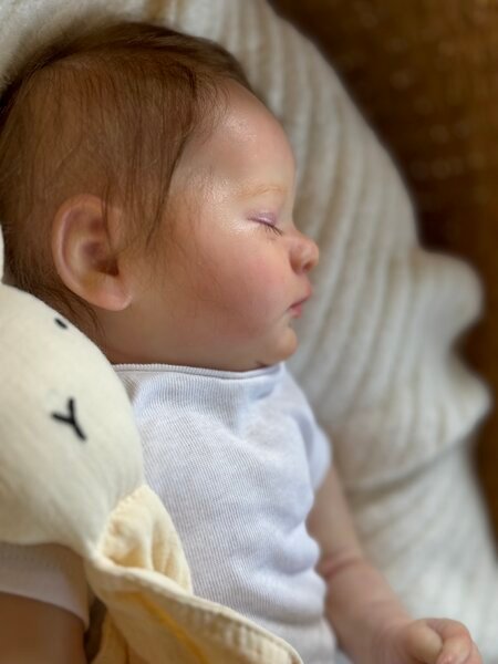 Evelyn — Charming Vinyl Reborn Baby Girl Doll | 19" Lifelike Weighted Newborn
