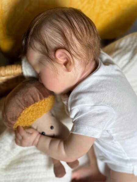 Evelyn — Charming Vinyl Reborn Baby Girl Doll | 19" Lifelike Weighted Newborn