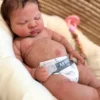 Luna full silicone reborn baby girl doll handcrafted Italian sculpt
