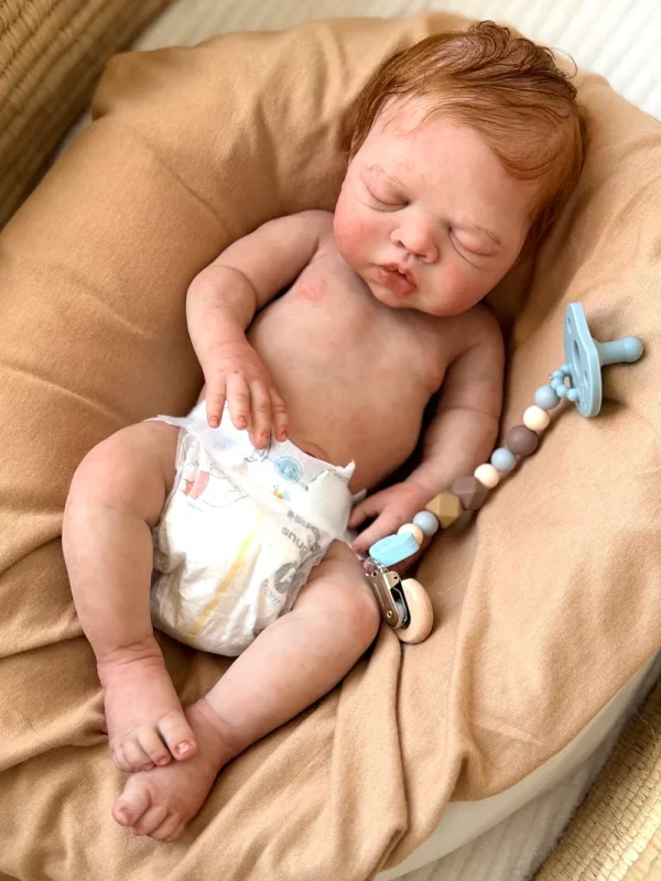 River Asleep Boy — Peaceful Full Silicone Preemie Reborn Baby Boy Doll | 18" Sleeping Newborn