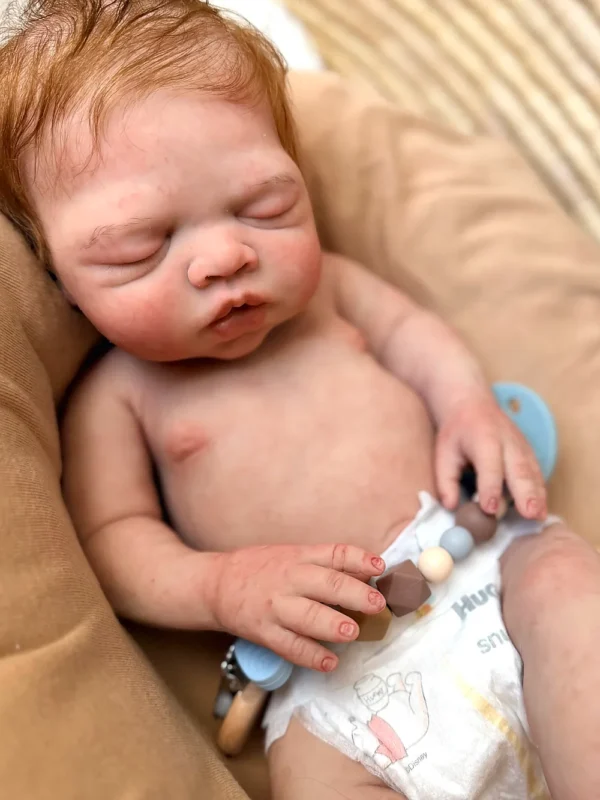 River Asleep Boy — Peaceful Full Silicone Preemie Reborn Baby Boy Doll | 18" Sleeping Newborn