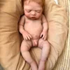 River Asleep Boy — Peaceful Full Silicone Preemie Reborn Baby Boy Doll | 18" Sleeping Newborn