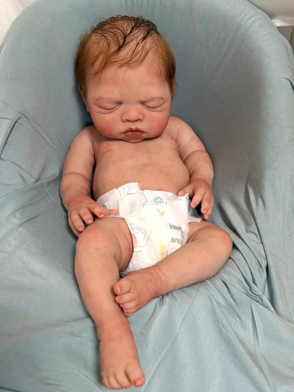 River Asleep Boy — Peaceful Full Silicone Preemie Reborn Baby Boy Doll | 18" Sleeping Newborn
