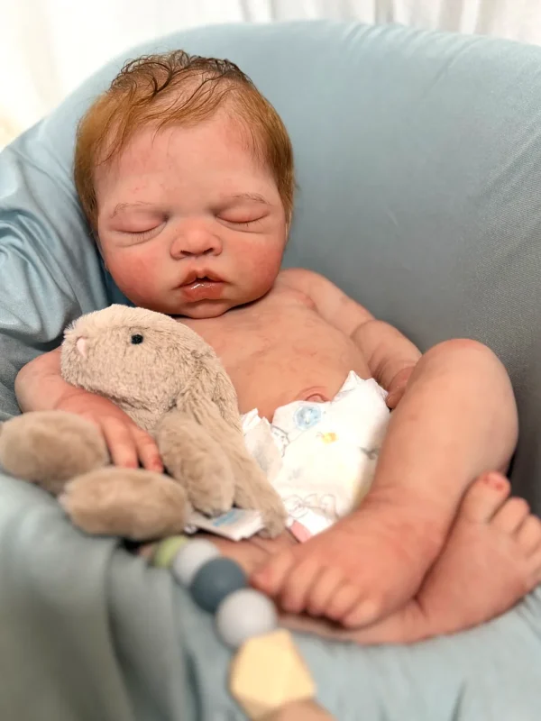 River Asleep Boy — Peaceful Full Silicone Preemie Reborn Baby Boy Doll | 18" Sleeping Newborn