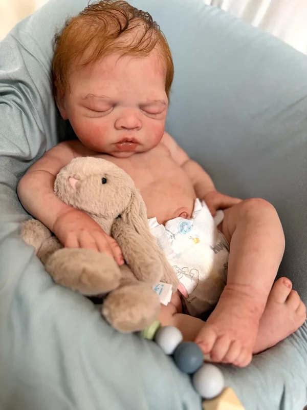 River Asleep Boy — Peaceful Full Silicone Preemie Reborn Baby Boy Doll | 18" Sleeping Newborn