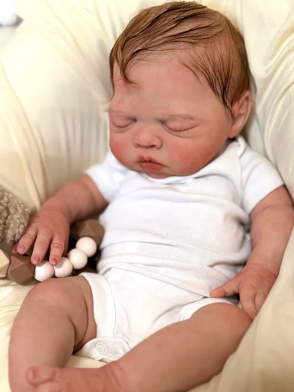 River Asleep Boy — Peaceful Full Silicone Preemie Reborn Baby Boy Doll | 18" Sleeping Newborn