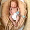 River Asleep Boy — Peaceful Full Silicone Preemie Reborn Baby Boy Doll | 18" Sleeping Newborn