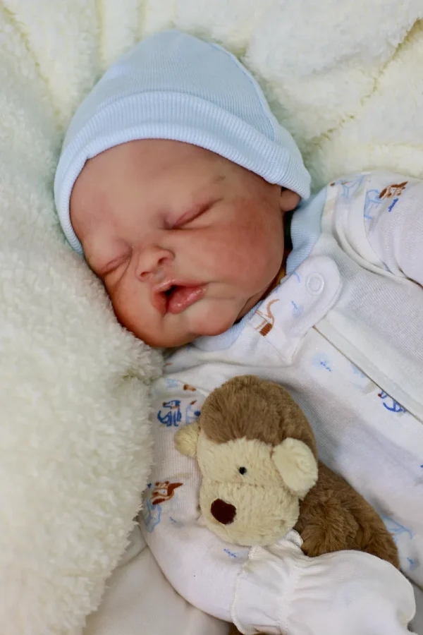 Scout reborn silicone baby doll newborn skin texture