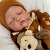 Scout lifelike partial silicone reborn baby girl close up