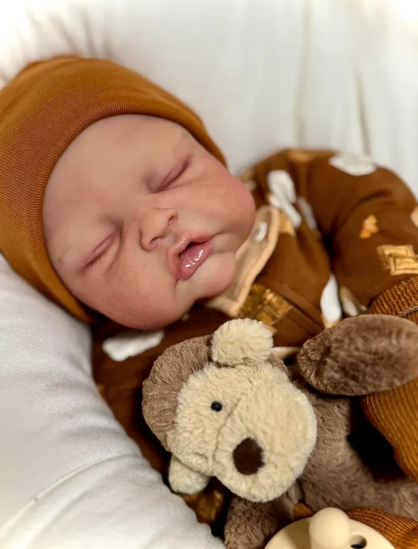 Scout lifelike partial silicone reborn baby girl close up