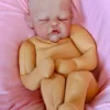 Scout silicone reborn baby doll sleeping face detail